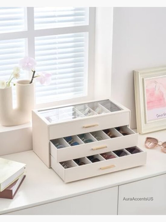 Sunglasses Storage Box with Clear Top Display Holder Case main image 7